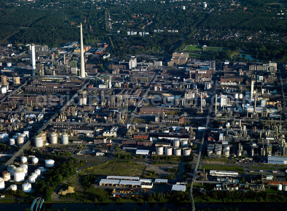 Marl from above - Chemical Park Marl in the Ruhr Area in North Rhine-Westphalia