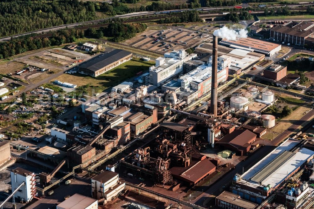 Aerial photograph Krefeld - View of the chemical park Krefeld Uerdingen in Krefeld in the state North Rhine-Westphalia