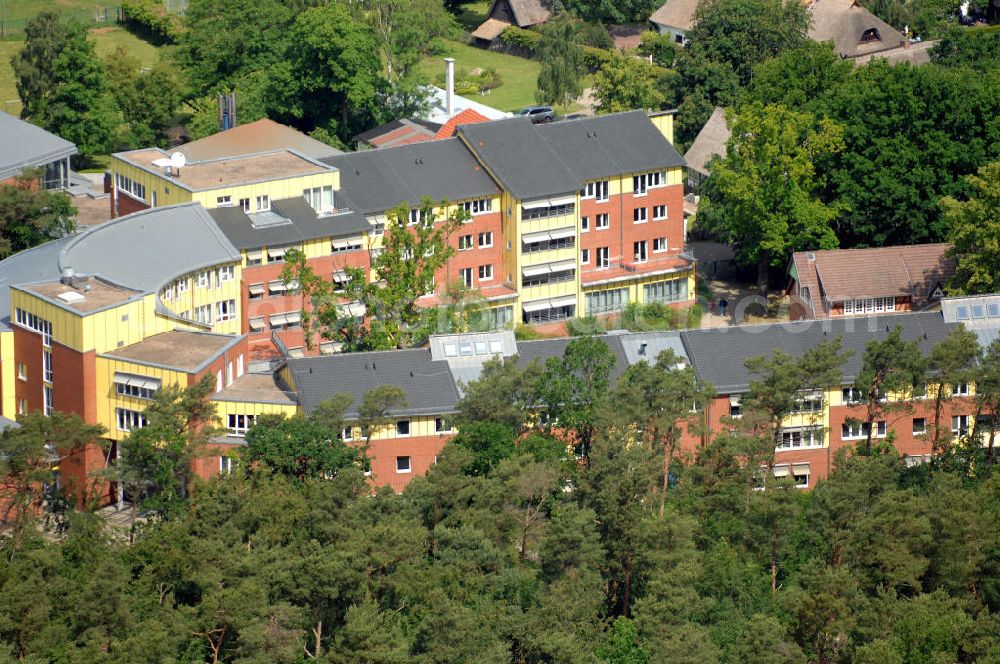 Aerial photograph Graal-Müritz - Blick auf die Kinderklink Tannenhof in Graal-Müritz in Mecklenburg-Vorpommern. Die Kinderklinik gehört zum AKG Rehazentrum im Ostseeheilbad Graal-Müritz, Kontakt: