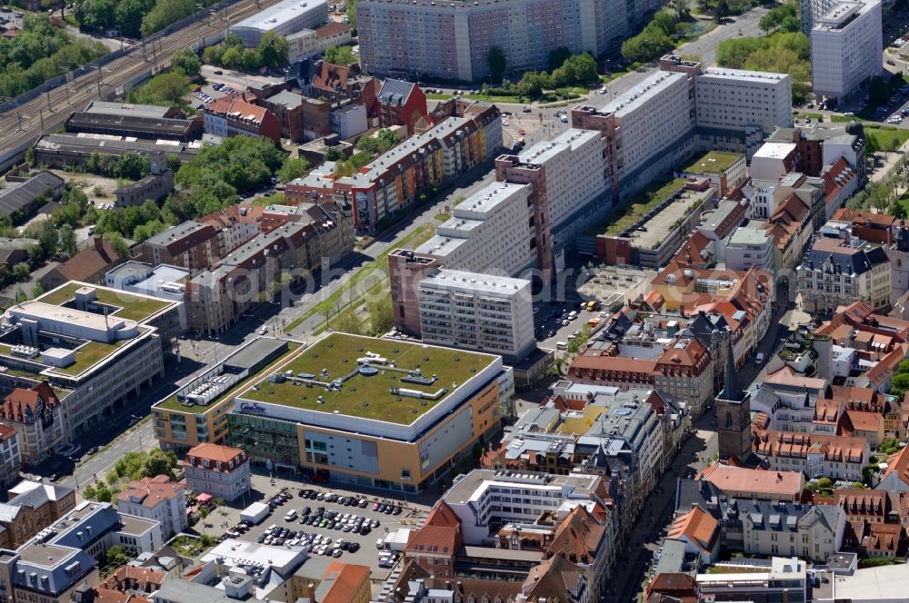 Aerial image Erfurt - CineStar - Cinema building at Yuri Gagarin Ring in Erfurt in Thuringia