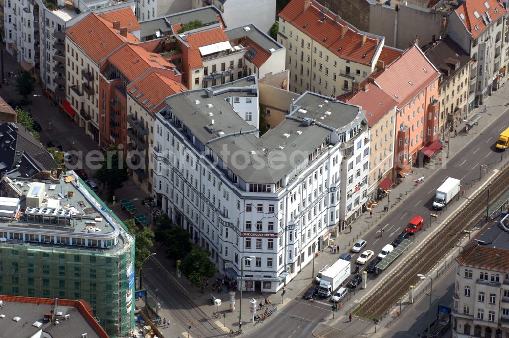 Berlin from above - View of Circus Hostel Berlin