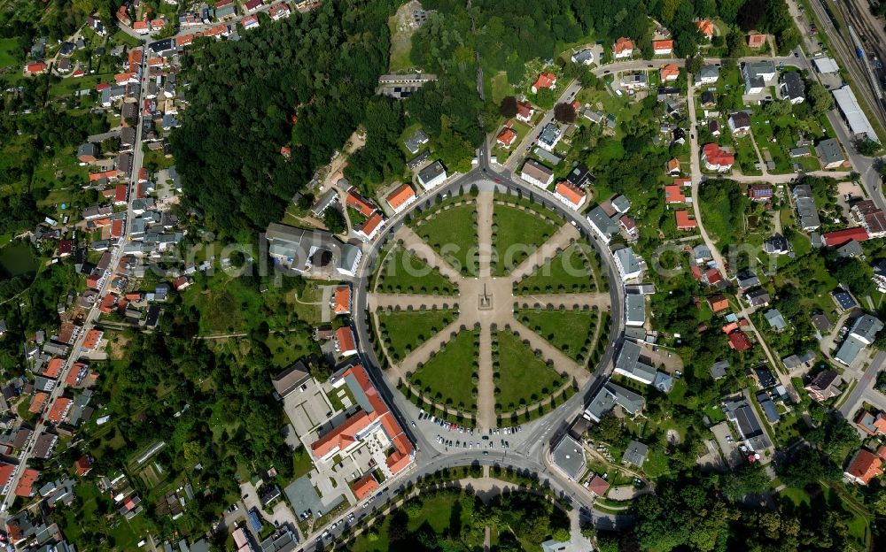 Aerial photograph Putbus - View of the Circus in Putbus on the island Ruegen in Meclenburg-West Pomerania