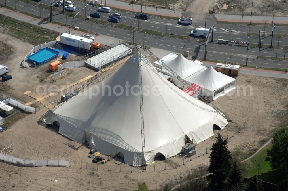 Berlin from above - Circus tent of the Sarrasani Circus in the district Mitte