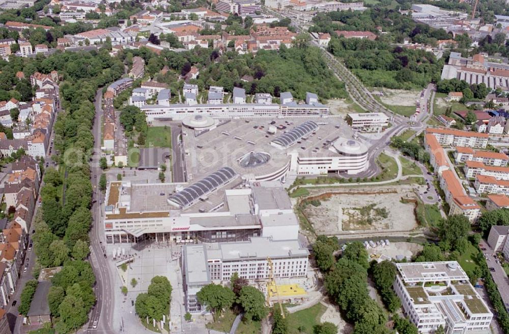 Aerial image Augsburg/Bayern - City-Galerie der ECE Projektmanagement in Augsburg.