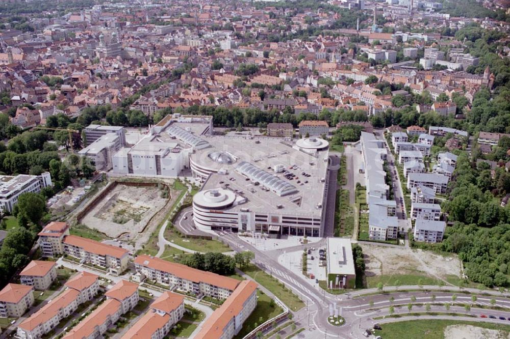 Aerial image Augsburg/Bayern - City-Galerie der ECE Projektmanagement in Augsburg.