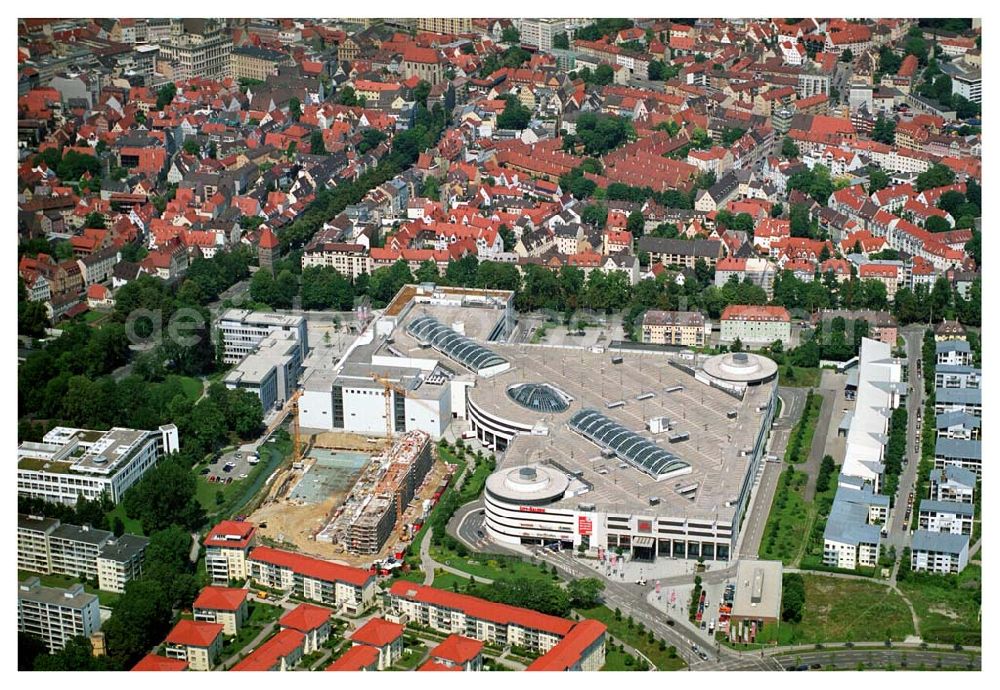 Aerial image Augsburg / Bayern - 12.07.2005 Augsburg (Bayern) City-Galerie der ECE Projektmanagement in Augsburg. City-Galerie Augsburg Willy-Brandt-Platz 1 86153 Augsburg Tel.: 0821-56757-0 Fax: 0821-56757-10