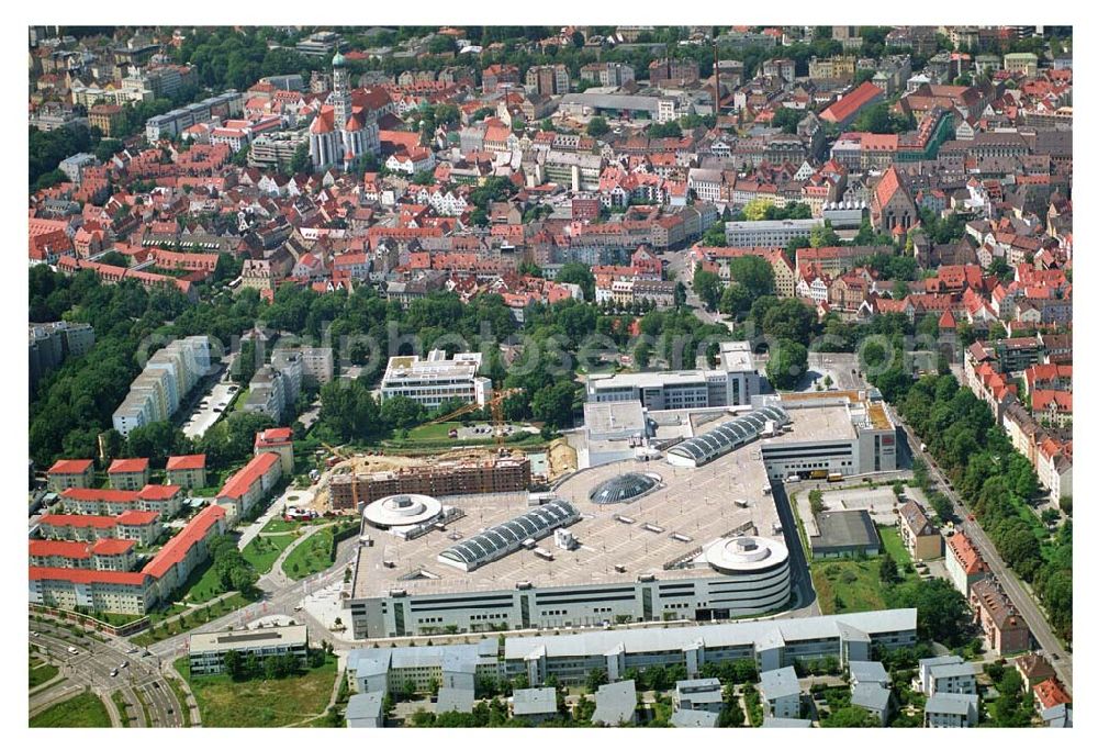 Aerial photograph Augsburg / Bayern - 12.07.2005 Augsburg (Bayern) City-Galerie der ECE Projektmanagement in Augsburg. City-Galerie Augsburg Willy-Brandt-Platz 1 86153 Augsburg Tel.: 0821-56757-0 Fax: 0821-56757-10