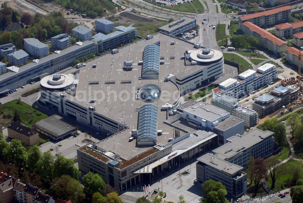 Augsburg from the bird's eye view: 04.05.2006 Augsburg (Bayern) City-Galerie der ECE Projektmanagement in Augsburg. City-Galerie Augsburg,Willy-Brandt-Platz 1,86153 Augsburg,Tel.: 0821-56757-0 Fax: 0821-56757-10