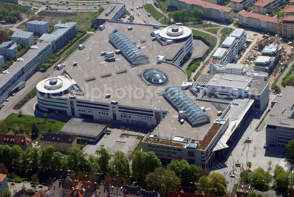 Augsburg from the bird's eye view: 04.05.2006 Augsburg (Bayern) City-Galerie der ECE Projektmanagement in Augsburg. City-Galerie Augsburg,Willy-Brandt-Platz 1,86153 Augsburg,Tel.: 0821-56757-0 Fax: 0821-56757-10