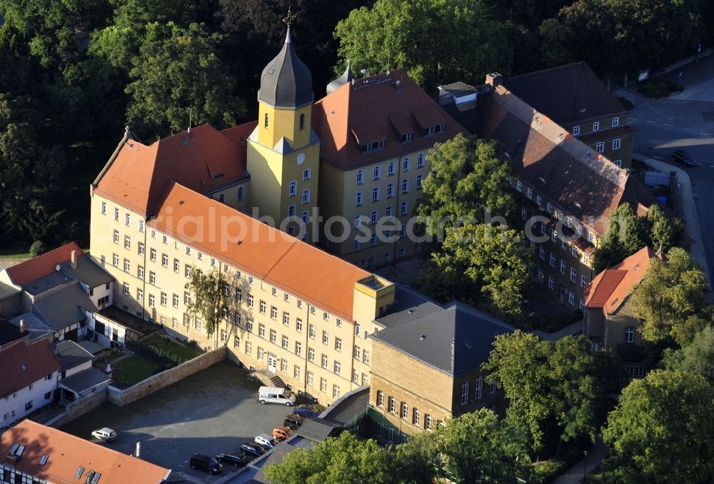Aerial photograph Droyßig - School building of the CJD Sachsen-Anhalt Christophorusschulen Droyssig in Droyssig in the state Saxony-Anhalt, Germany