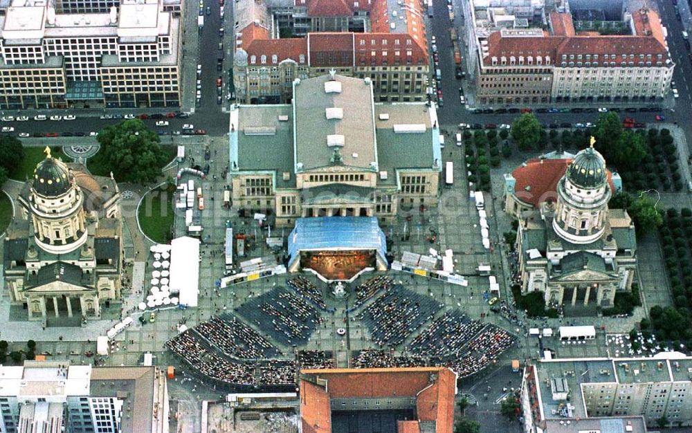 Aerial image Berlin - Classic Open Air - Konzert auf dem Berliner Gendarmenmarkt in Mitte.