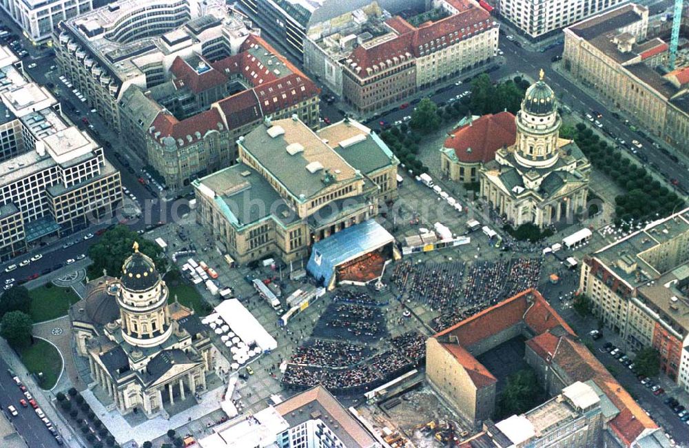 Aerial photograph Berlin - Classic Open Air - Konzert auf dem Berliner Gendarmenmarkt in Mitte.