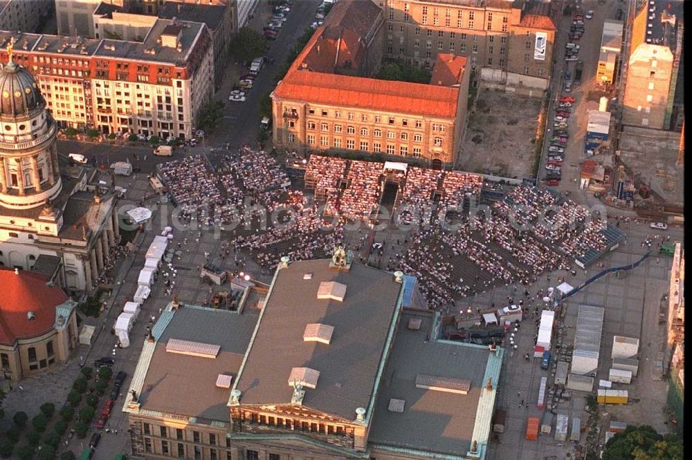 Aerial image Berlin - Classic Open Air - Konzert auf dem Berliner Gendarmenmarkt in Mitte.