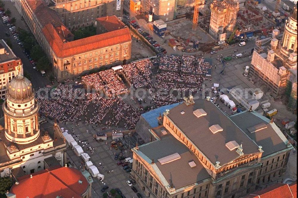 Aerial photograph Berlin - Classic Open Air - Konzert auf dem Berliner Gendarmenmarkt in Mitte.