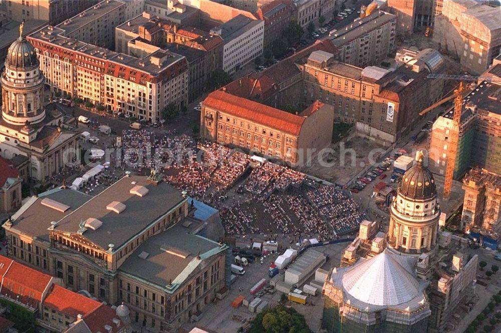 Aerial image Berlin - Classic Open Air - Konzert auf dem Berliner Gendarmenmarkt in Mitte.