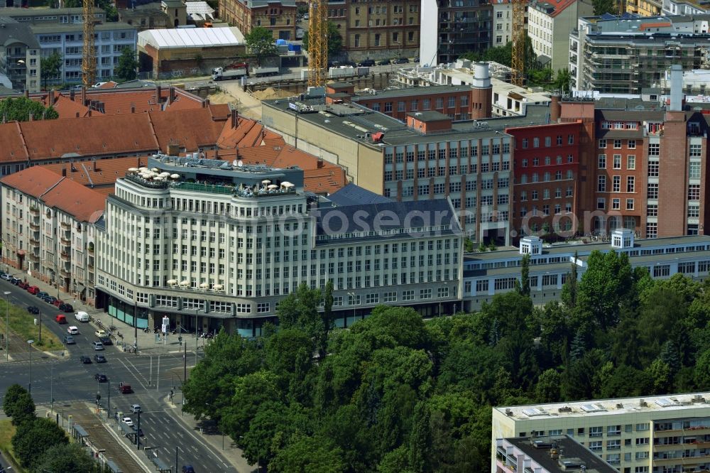 Berlin from the bird's eye view: The Clube-House Soho House Berlin in the former store Jonass on the Torstrasse in Berlin-Mitte