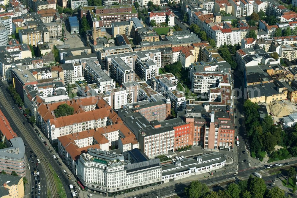 Aerial photograph Berlin - The Clube-House Soho House Berlin in the former store Jonass on the Torstrasse in Berlin-Mitte
