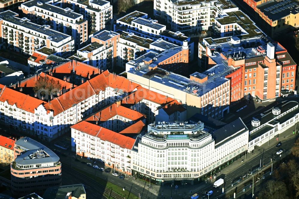 Aerial image Berlin - The Clube-House Soho House Berlin in the former store Jonass on the Torstrasse in Berlin-Mitte