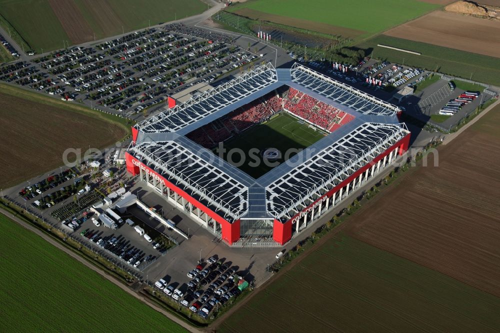 Mainz from the bird's eye view: The new stadium Coface-Arena in Mainz, Rhineland-Palatinate