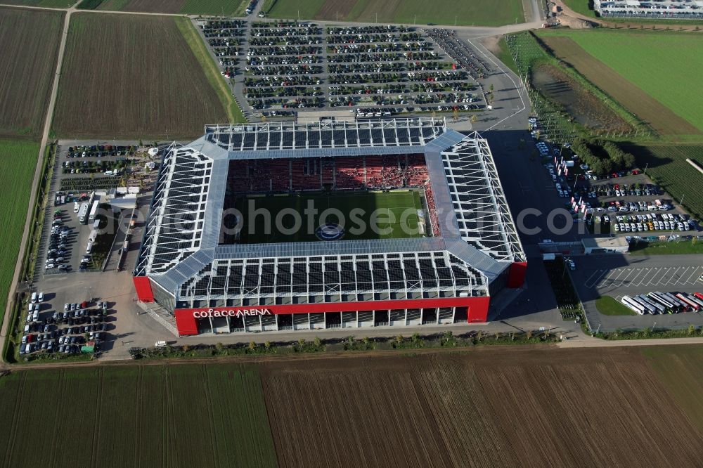 Aerial photograph Mainz - The new stadium Coface-Arena in Mainz, Rhineland-Palatinate