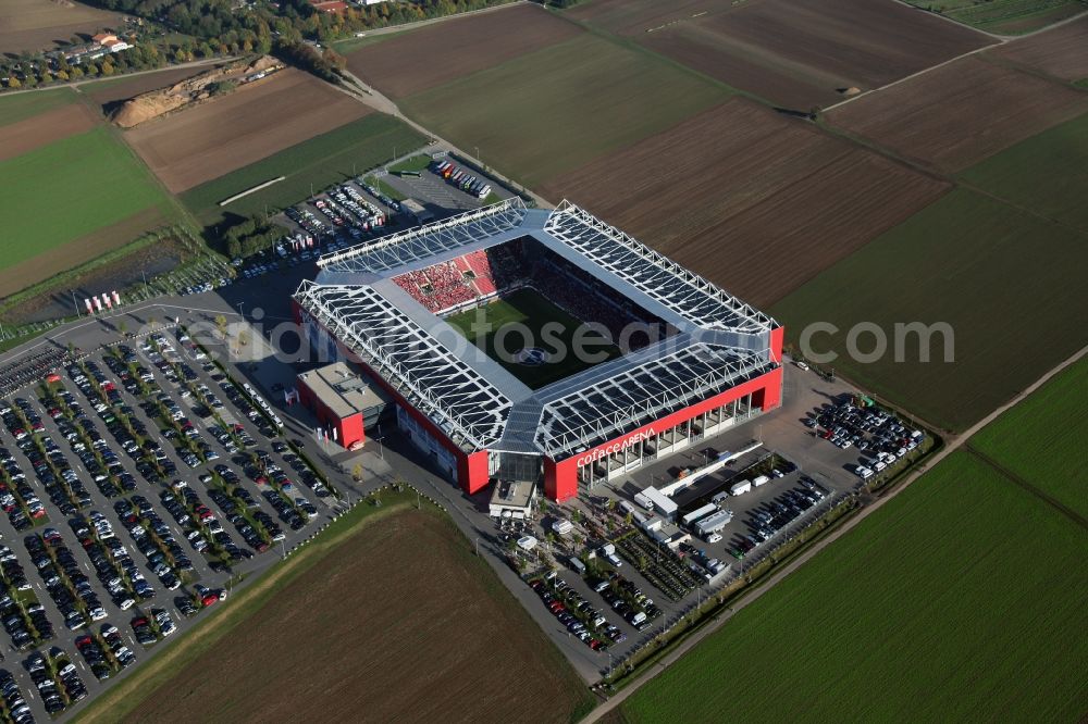 Aerial photograph Mainz - The new stadium Coface-Arena in Mainz, Rhineland-Palatinate