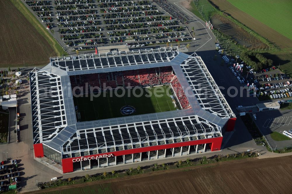 Mainz from the bird's eye view: The new stadium Coface-Arena in Mainz, Rhineland-Palatinate