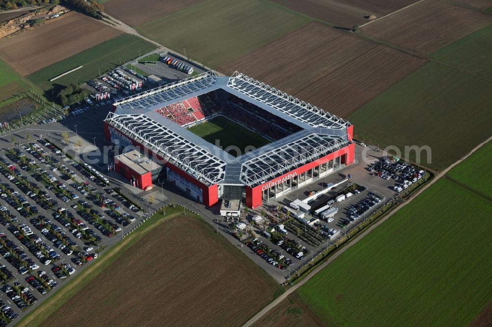 Aerial image Mainz - The new stadium Coface-Arena in Mainz, Rhineland-Palatinate