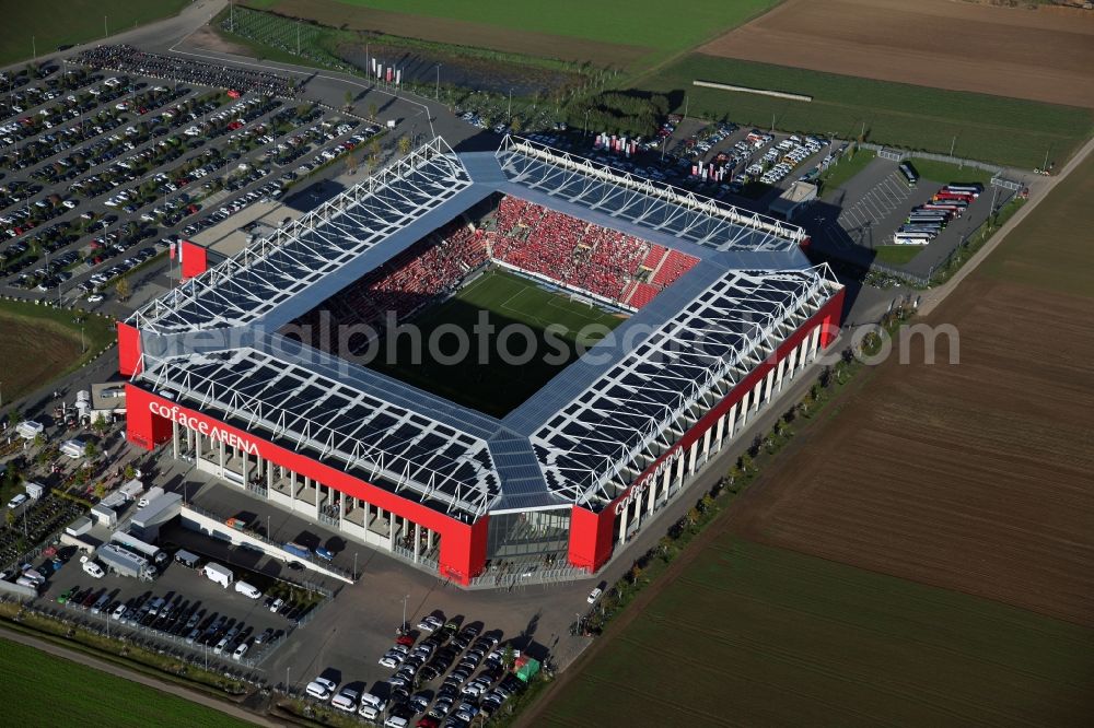 Mainz from above - The new stadium Coface-Arena in Mainz, Rhineland-Palatinate