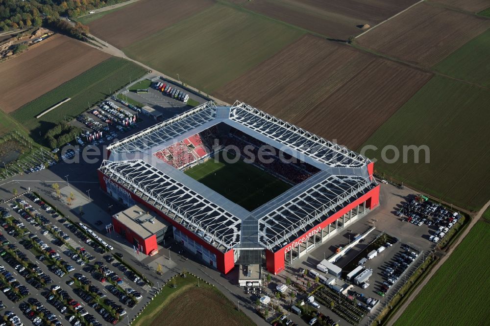 Aerial image Mainz - The new stadium Coface-Arena in Mainz, Rhineland-Palatinate