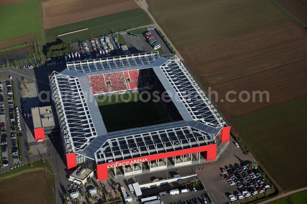 Mainz from above - The new stadium Coface-Arena in Mainz, Rhineland-Palatinate