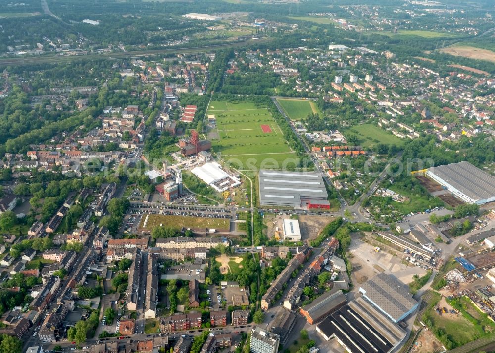 Gelsenkirchen from the bird's eye view: Consol Park on the site of the former Zeche Consolidation in Gelsenkirchen in North Rhine-Westphalia