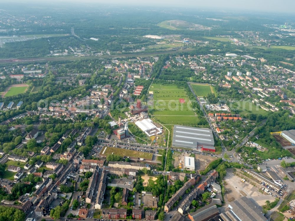 Aerial image Gelsenkirchen - Consol Park on the site of the former Zeche Consolidation in Gelsenkirchen in North Rhine-Westphalia