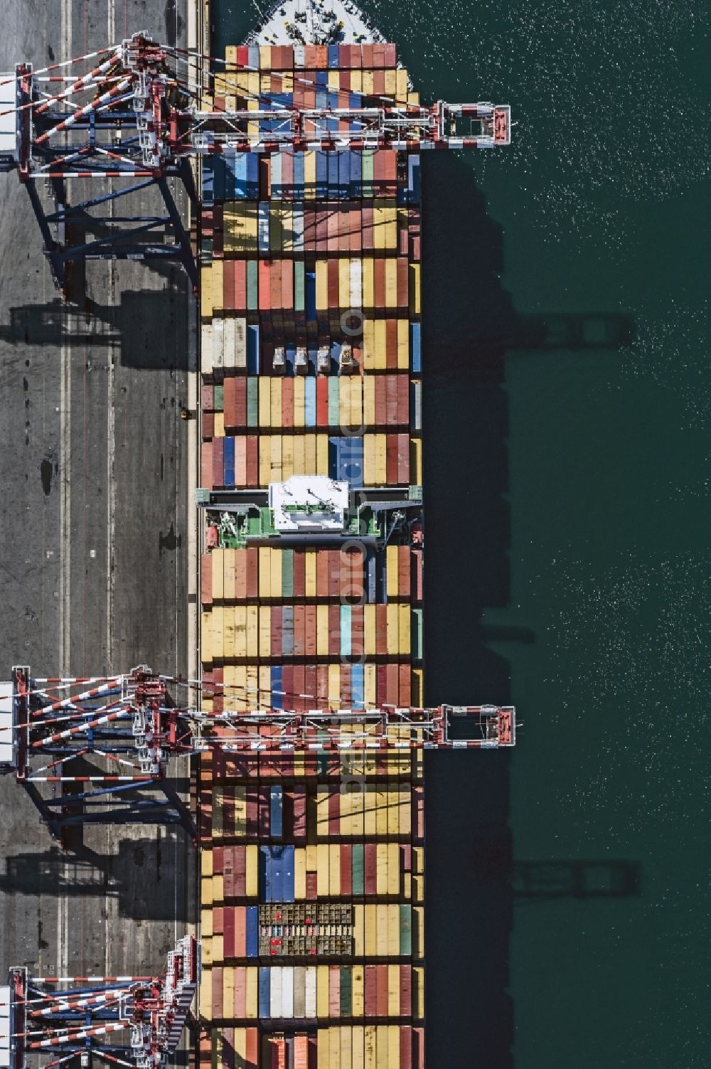 San Ferdinando from above - Container terminal center in San Ferdinando in Italy