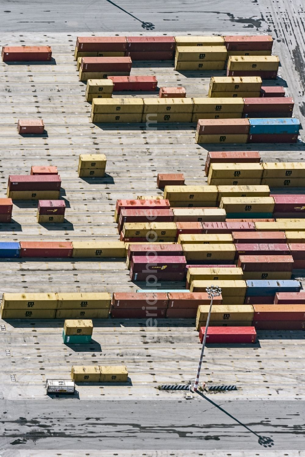 San Ferdinando from above - Container terminal center in San Ferdinando in Italy