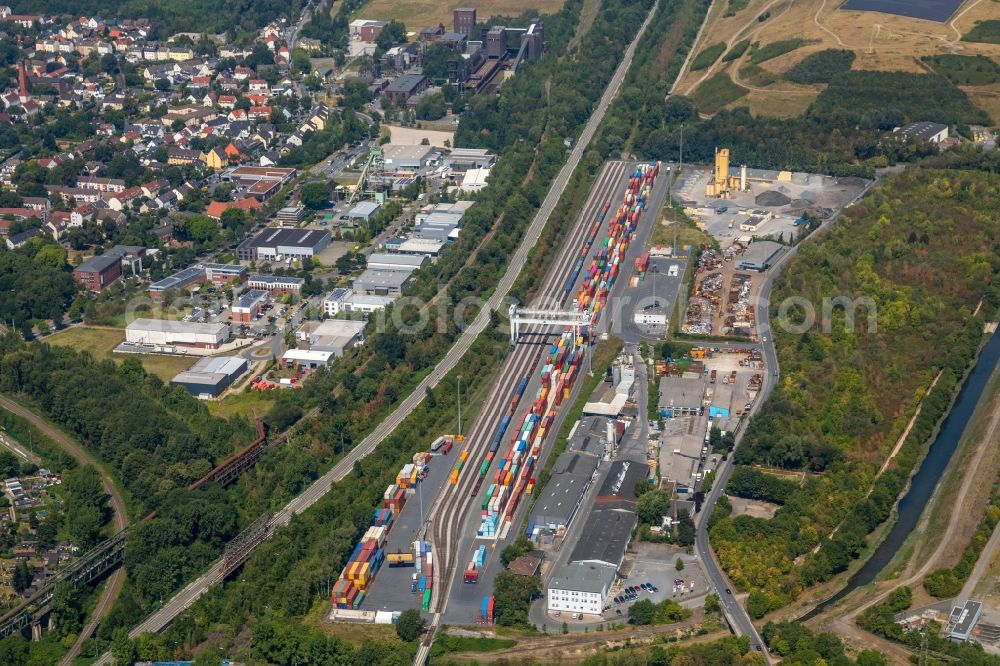 Aerial image Dortmund - Container terminal center in Dortmund in the state North Rhine-Westphalia, Germany