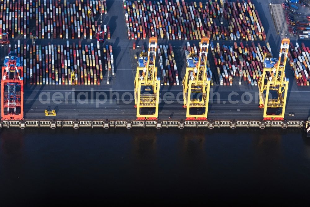 Bremerhaven from above - Container Terminal in the port of the international port Bremerhaven in Bremerhaven in the state Bremen, Germany