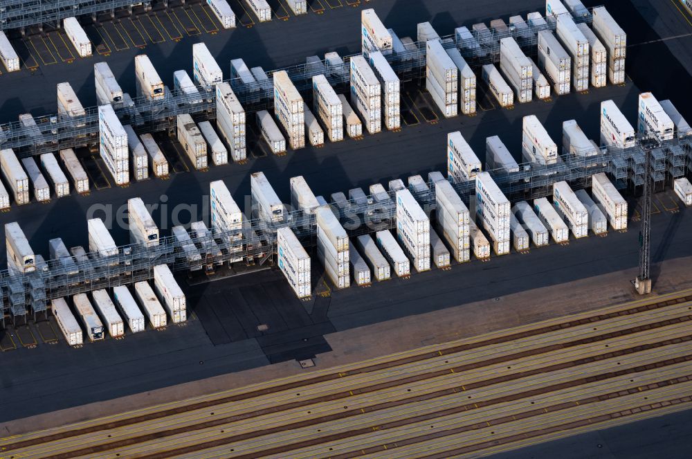 Bremerhaven from above - Container Terminal in the port of the international port in Bremerhaven in the state Bremen, Germany