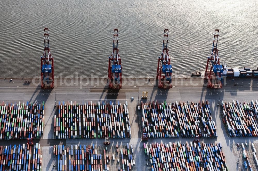 Aerial photograph Bremerhaven - Container Terminal in the port of the international port Bremerhaven in Bremerhaven in the state Bremen, Germany