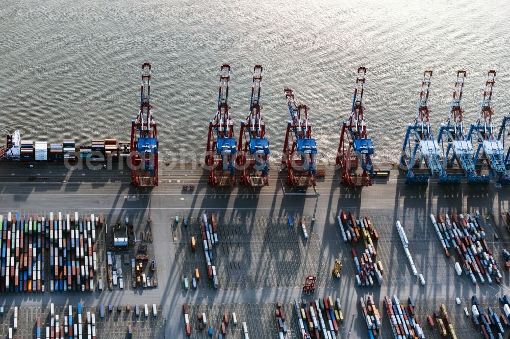 Bremerhaven from above - Container Terminal in the port of the international port Bremerhaven in Bremerhaven in the state Bremen, Germany