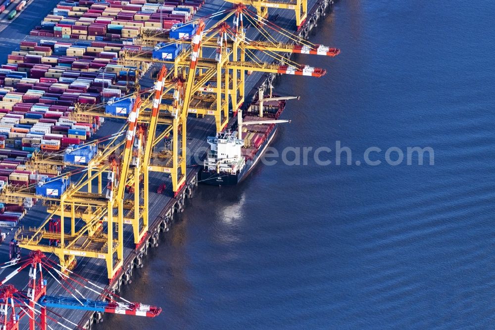 Bremerhaven from above - Container Terminal in the port of the international port Bremerhaven in Bremerhaven in the state Bremen, Germany