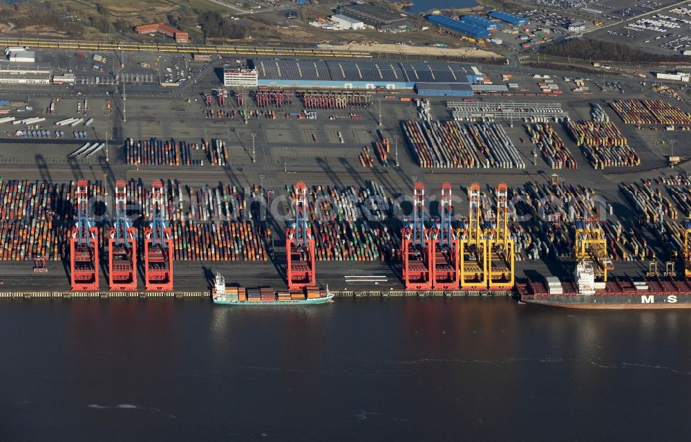 Aerial photograph Bremerhaven - Container Terminal in the port of the international port of EUROGATE Container Terminal Bremerhaven GmbH in Bremerhaven in the state Bremen