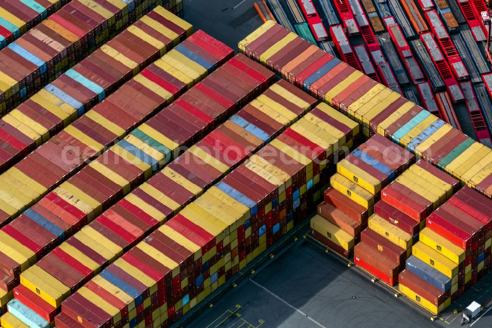 Bremerhaven from above - Container Terminal in the port of the international port Am Nordhafen in Bremerhaven in the state Bremen