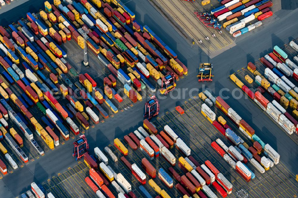 Aerial image Bremerhaven - Container Terminal in the port of the international port Am Nordhafen in Bremerhaven in the state Bremen