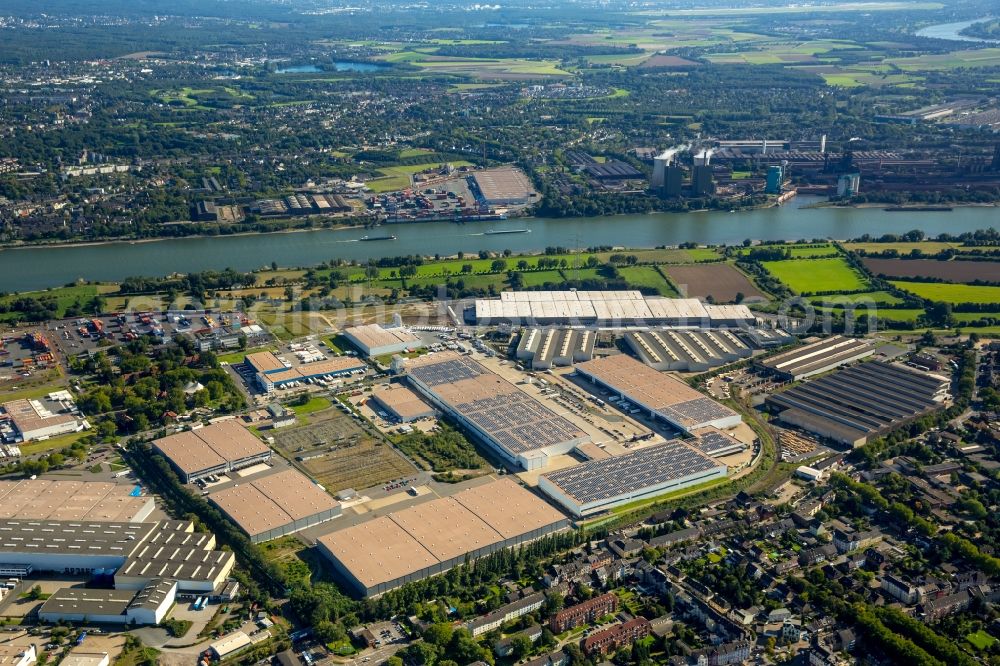 Aerial photograph Duisburg - Container Terminal in the port of the inland port Logport I in Duisburg in the state North Rhine-Westphalia