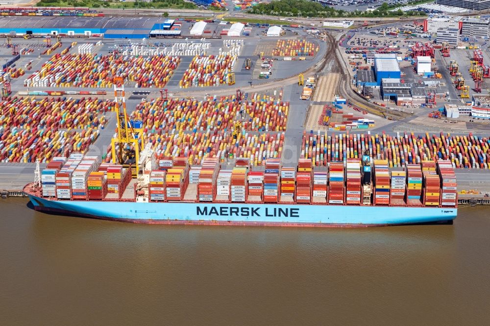 Bremerhaven from the bird's eye view: Container Terminal in the port of Bremerhaven in the state Bremen