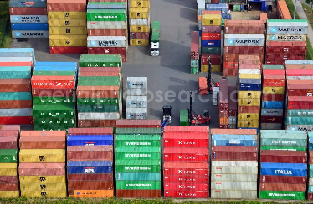 Großbeeren from the bird's eye view: Freight loading zone in Großbeeren in Brandenburg