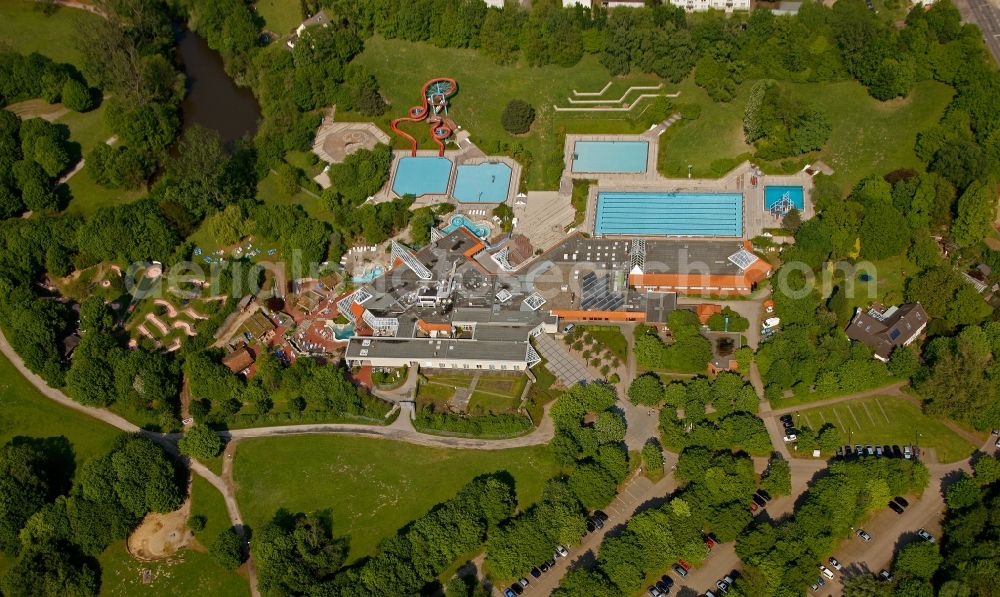 Aerial image Herten - View of the waterpark Copa Ca Backum in Herten in the state North Rhine-Westphalia
