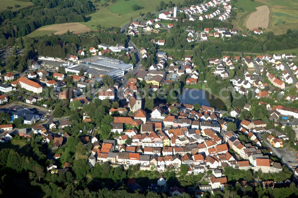 Aerial image Creußen - Blick auf die Satdt Creußen. Kontakt: Stadt Creußen, Bahnhofstr. 11, 95473 Creußen, Tel. 09270 989-0, Fax 09270 989-77,