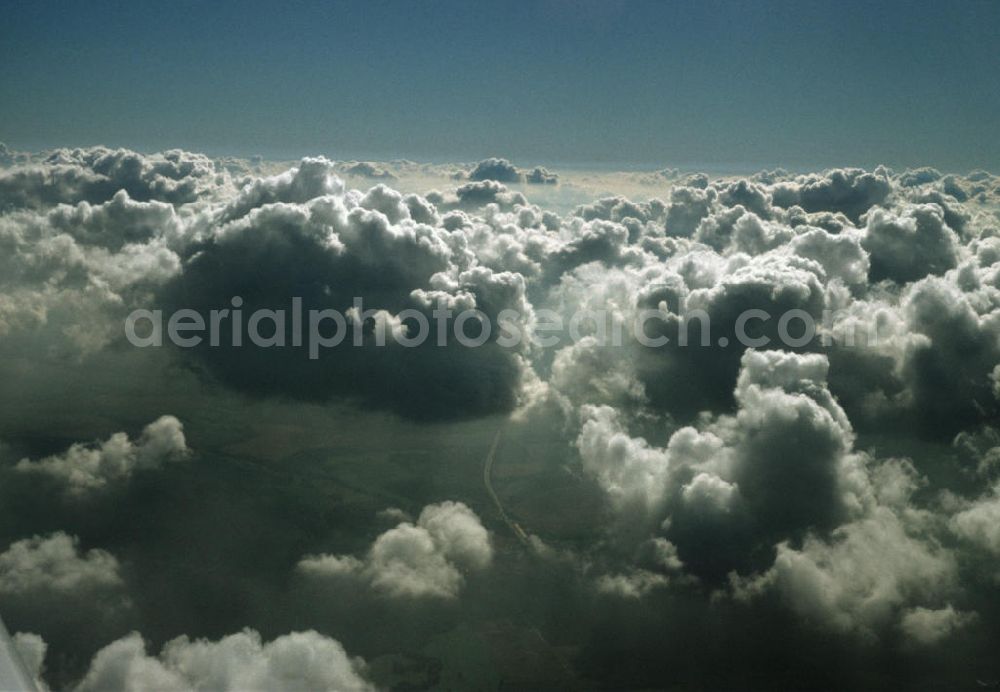 Aerial image Niemegk - Aufgelockerte Cumulus-Wolken über Niemegk.