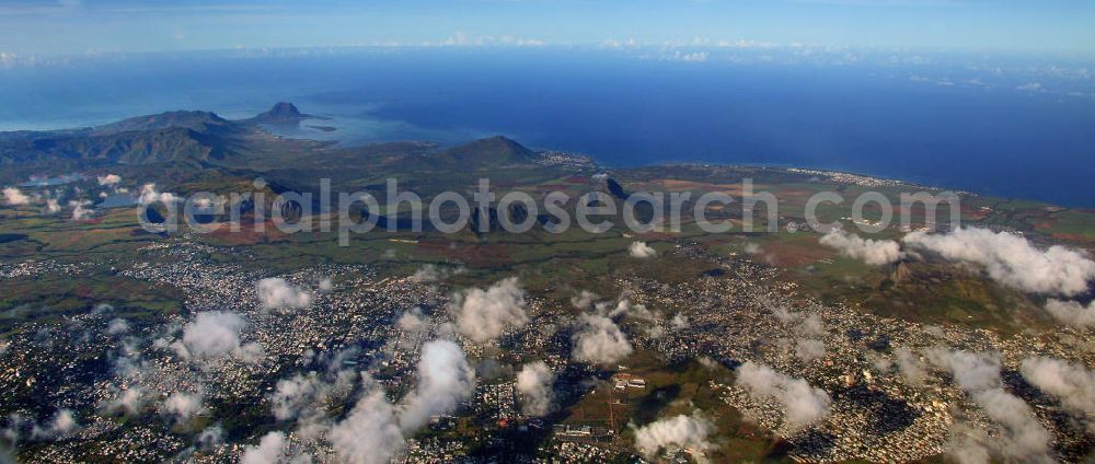 Mauritius from the bird's eye view: Blick auf die Stadt Curepipe in Mauritius. View to the city of Curepipe in Mauritius.